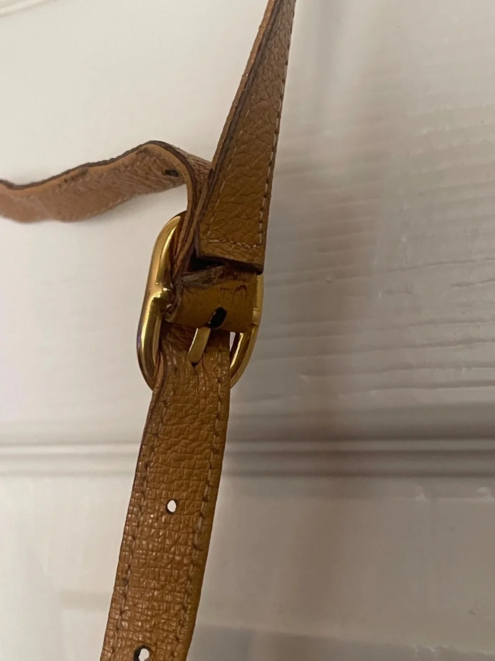 Vintage 1980s Gucci GG Monogram Canvas Crossbody Bag Tan Leather Trim Authentic - Picture 5 of 16